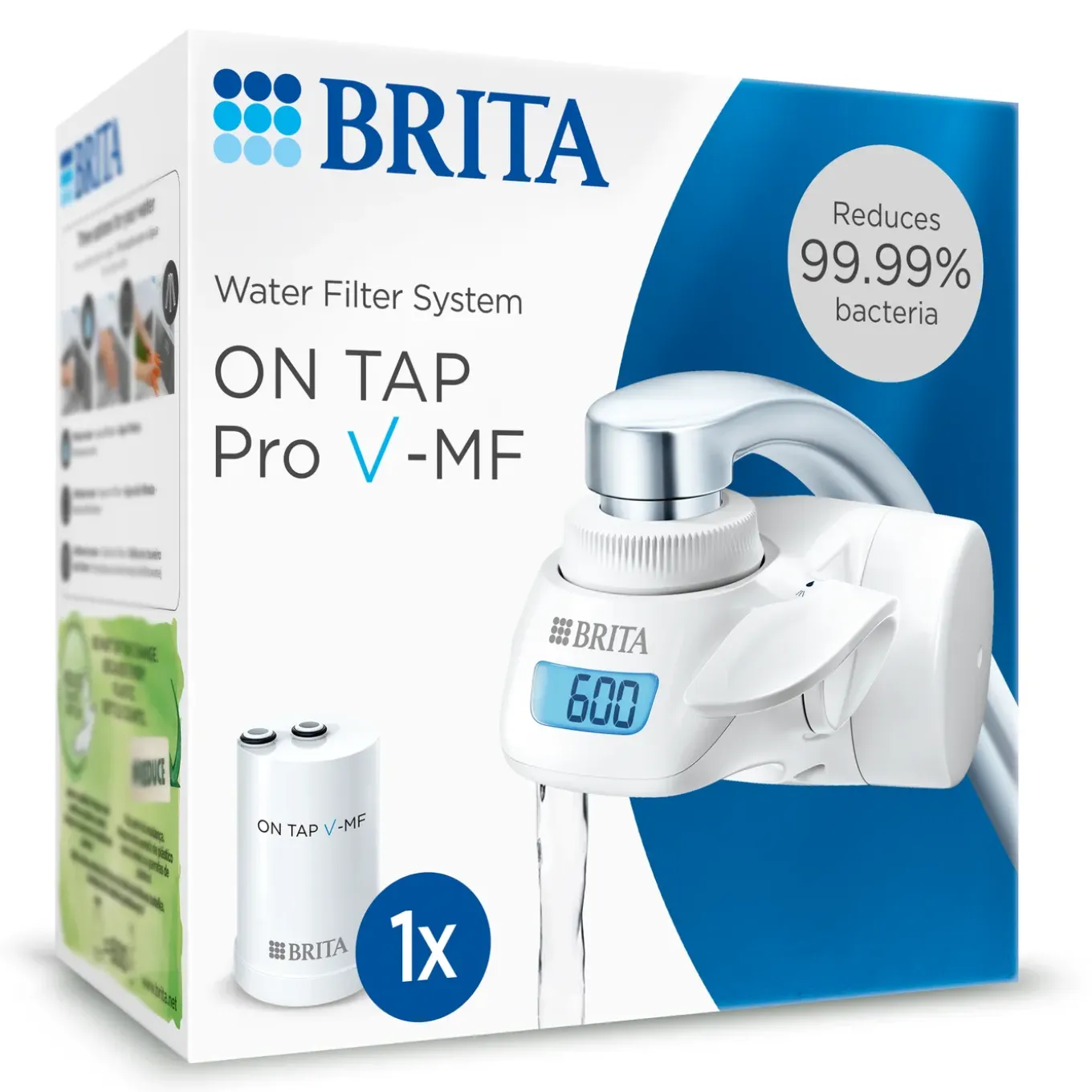 BRITA ON TAP Pro V-MF Waterfiltersysteem voor kraan + 1 V-filter (600L)