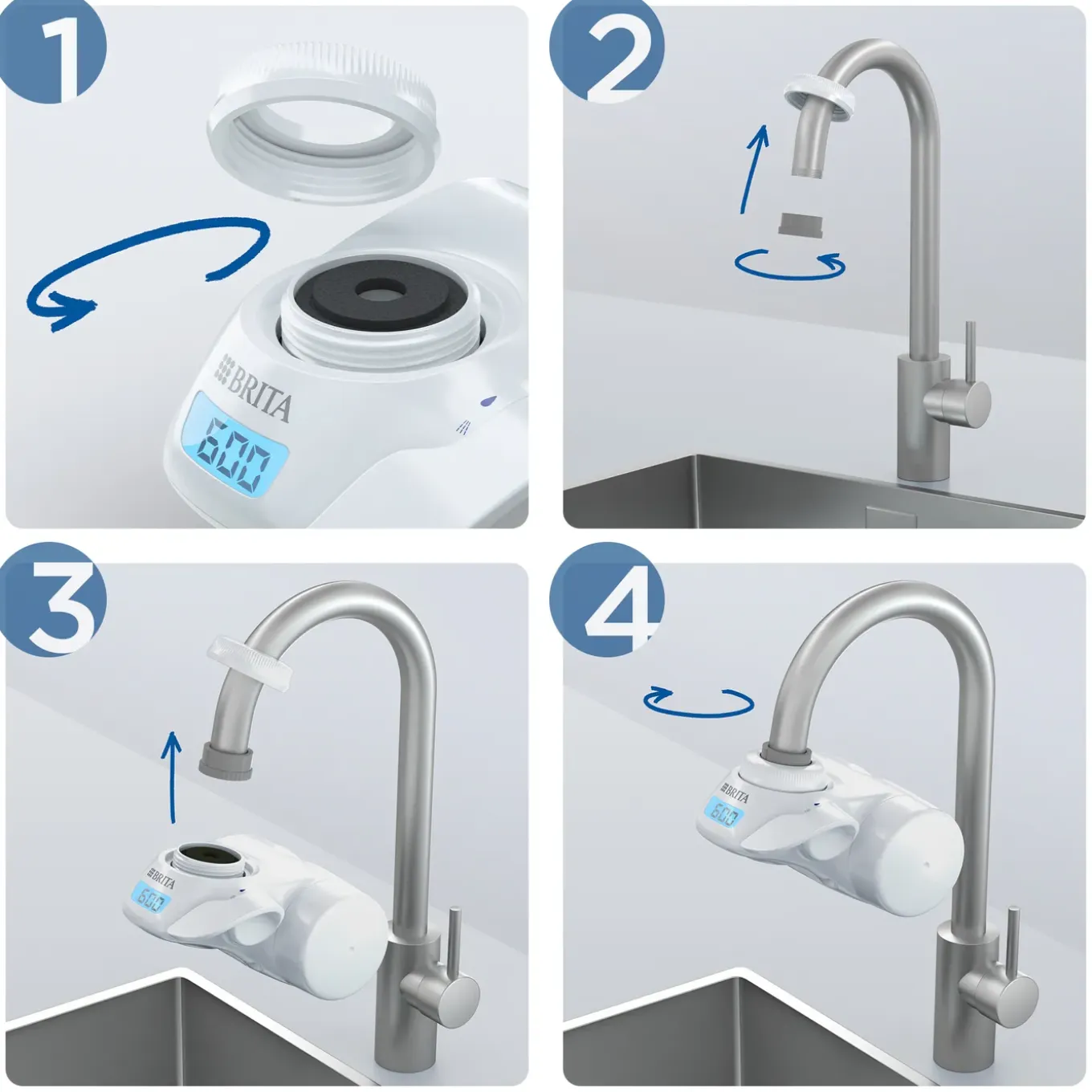 BRITA ON TAP Pro V-MF Waterfiltersysteem voor kraan + 1 V-filter (600L)
