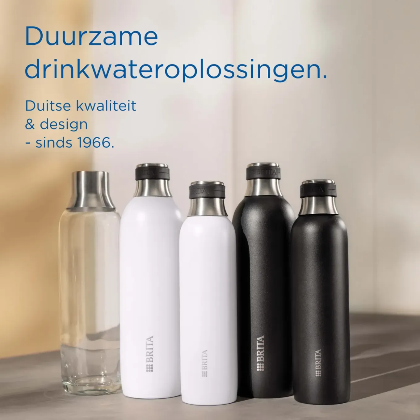 Brita Roestvrijstalen Fles Wit Sodatrio Klein (0.5l)