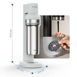 Brita Sodatrio Wit Incl. Glazen Fles (0.9l), Rvs Fles (0,5l) En Co2-cilinder