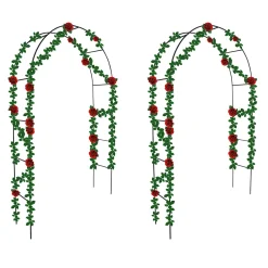 Brixy - Set Van 4 Rozenbogen - Tuinbogen - Rankhulp - Bloemenbogen - Voor Klimplanten - Metaal