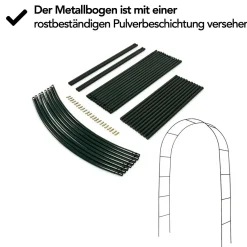 Brixy - Set Van 2 Rozenbogen - Tuinbogen - Rankhulp - Bloemenbogen - Voor Klimplanten - Metaal