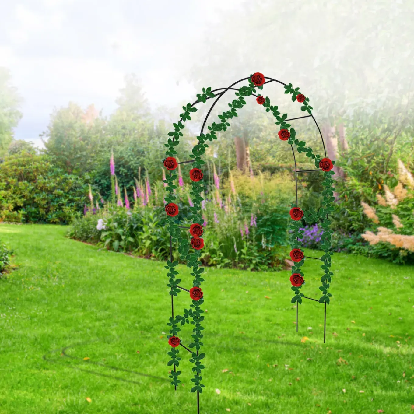 Brixy - Set Van 2 Rozenbogen - Tuinbogen - Rankhulp - Bloemenbogen - Voor Klimplanten - Metaal