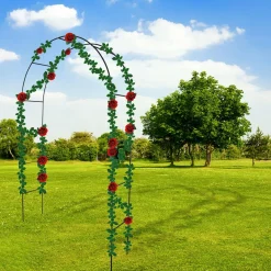 Brixy - Set Van 2 Rozenbogen - Tuinbogen - Rankhulp - Bloemenbogen - Voor Klimplanten - Metaal
