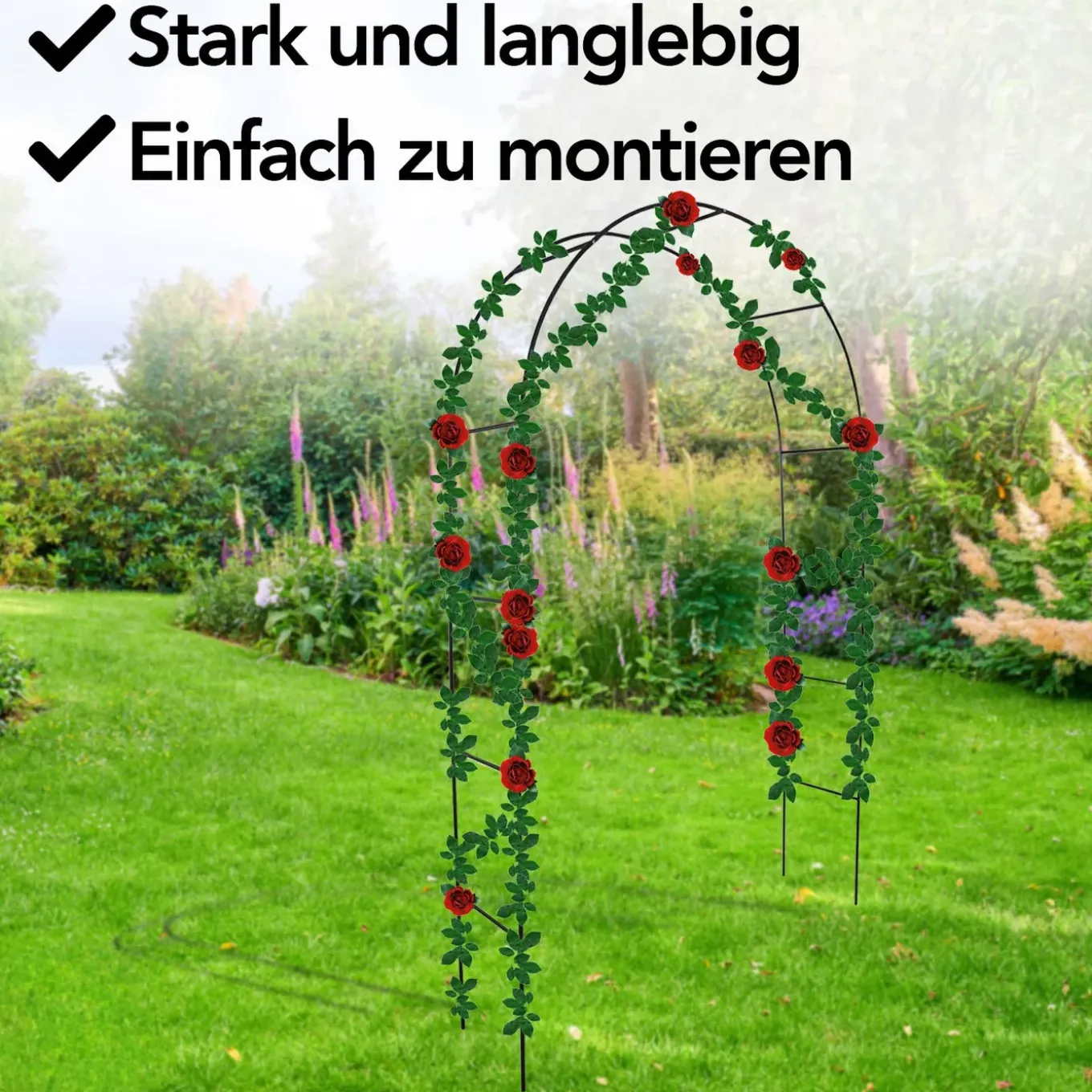 Brixy - Set Van 2 Rozenbogen - Tuinbogen - Rankhulp - Bloemenbogen - Voor Klimplanten - Metaal