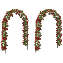 Brixy - Set Van 2 Rozenbogen - Tuinbogen - Rankhulp - Bloemenbogen - Voor Klimplanten - Metaal
