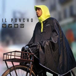 Brn Poncho Zwart/fluorescerend Geel Maat S/m
