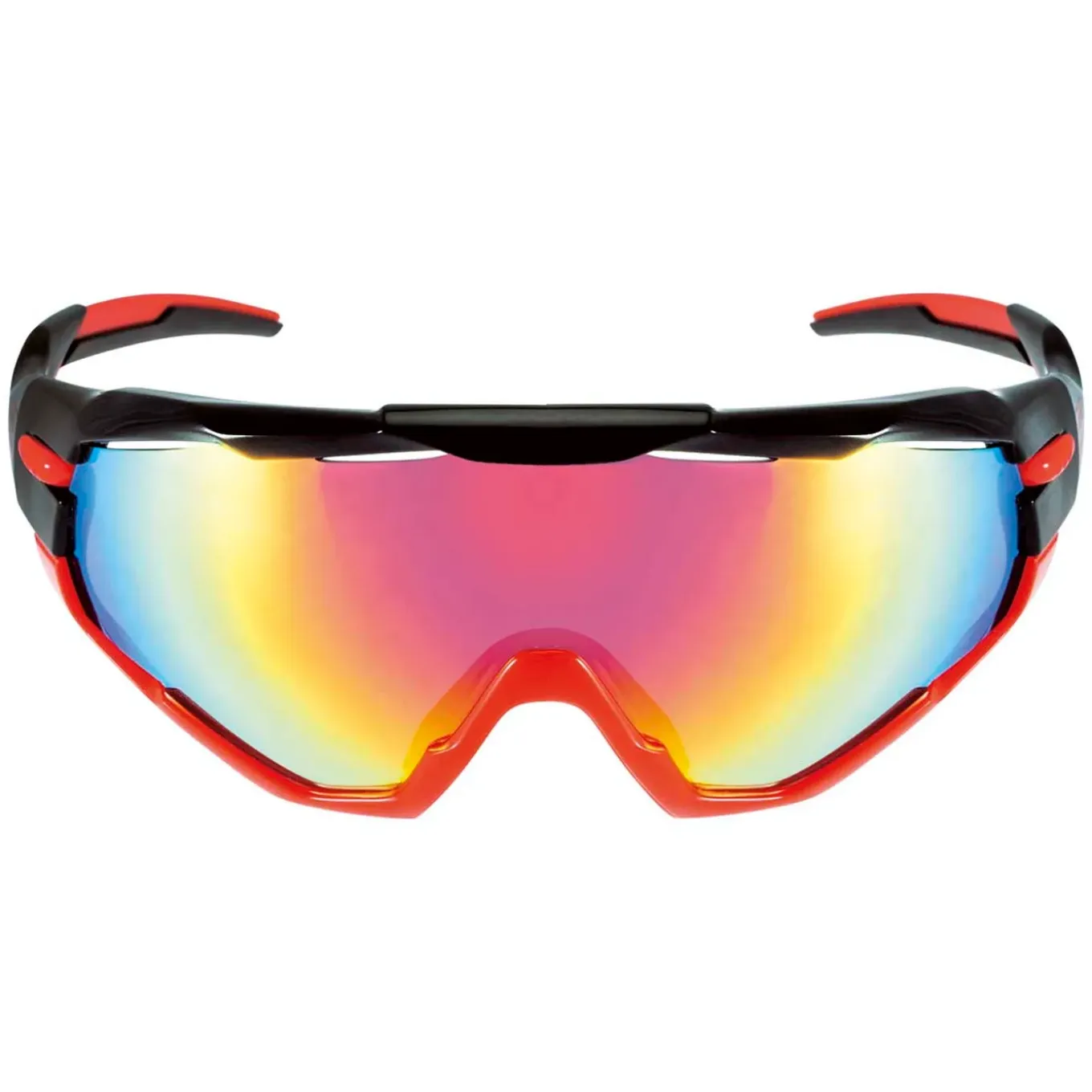 Brn Rx01 Fietsbril Met 3 Kleuren Glazen, Zwart/rood