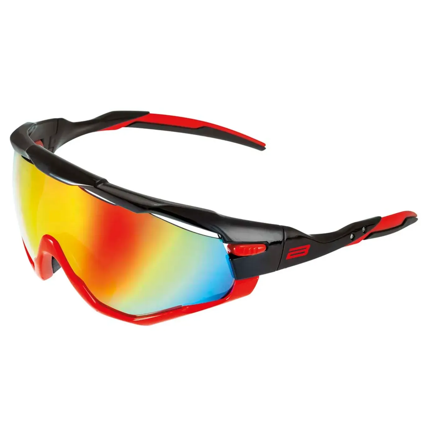 Brn Rx01 Fietsbril Met 3 Kleuren Glazen, Zwart/rood