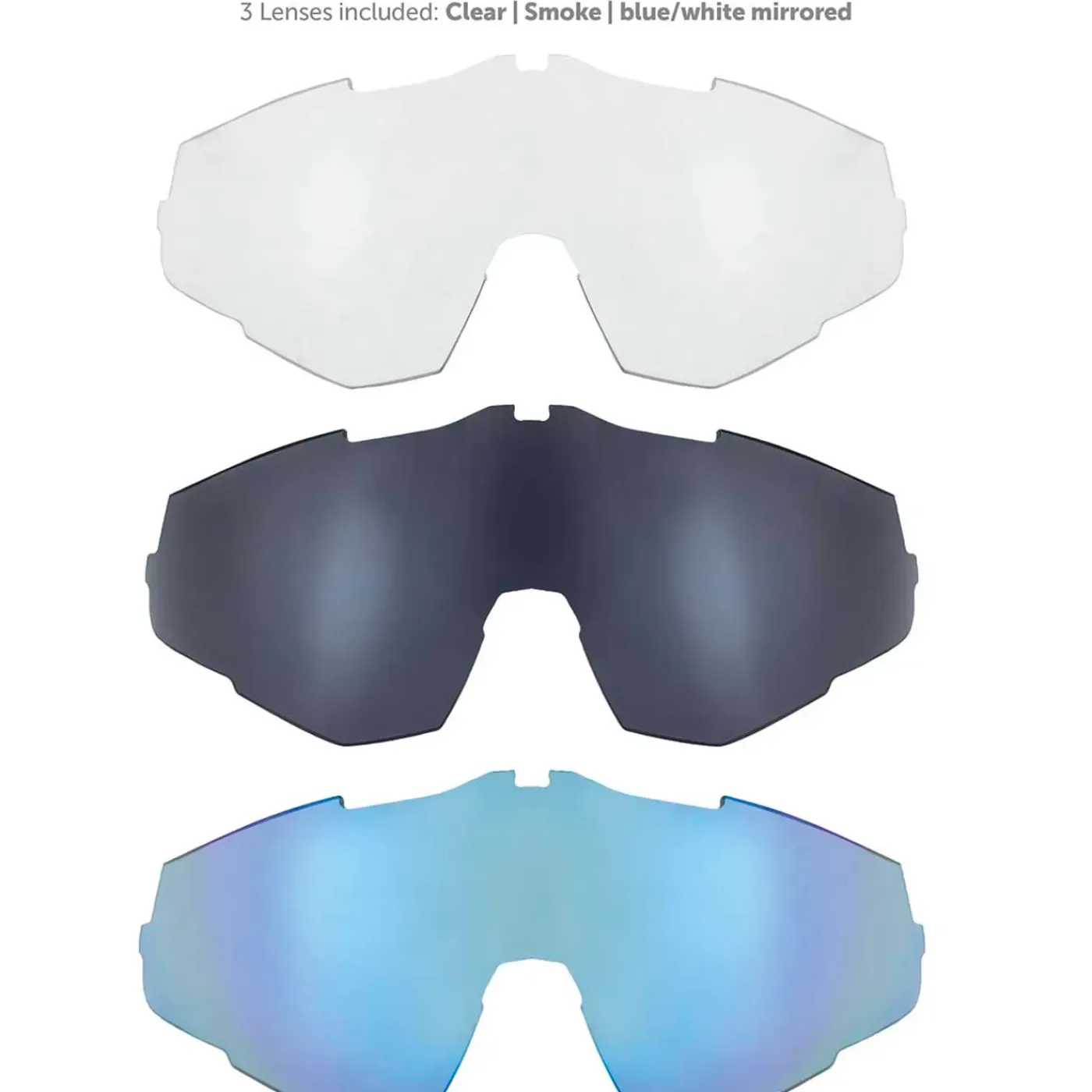 BRN Rx01 Fietsbril Met 3 Kleuren Glazen, Zwart