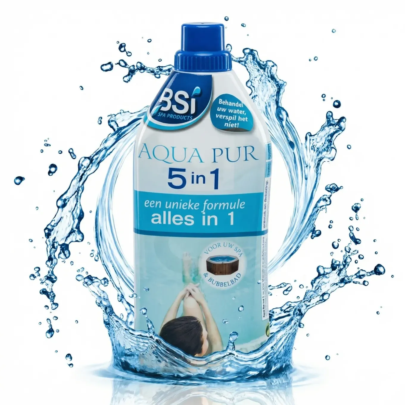Bsi – Aqua Pur 5-in-1 – Waterbehandeling Voor Zwembad & Spa – 1 L
