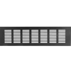 By MJM - Plintrooster / Ventilatie Rooster 400x80 Zwart