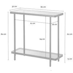 Casâme Calicosy - Console Ora - Zwart 80x30x80 Cm