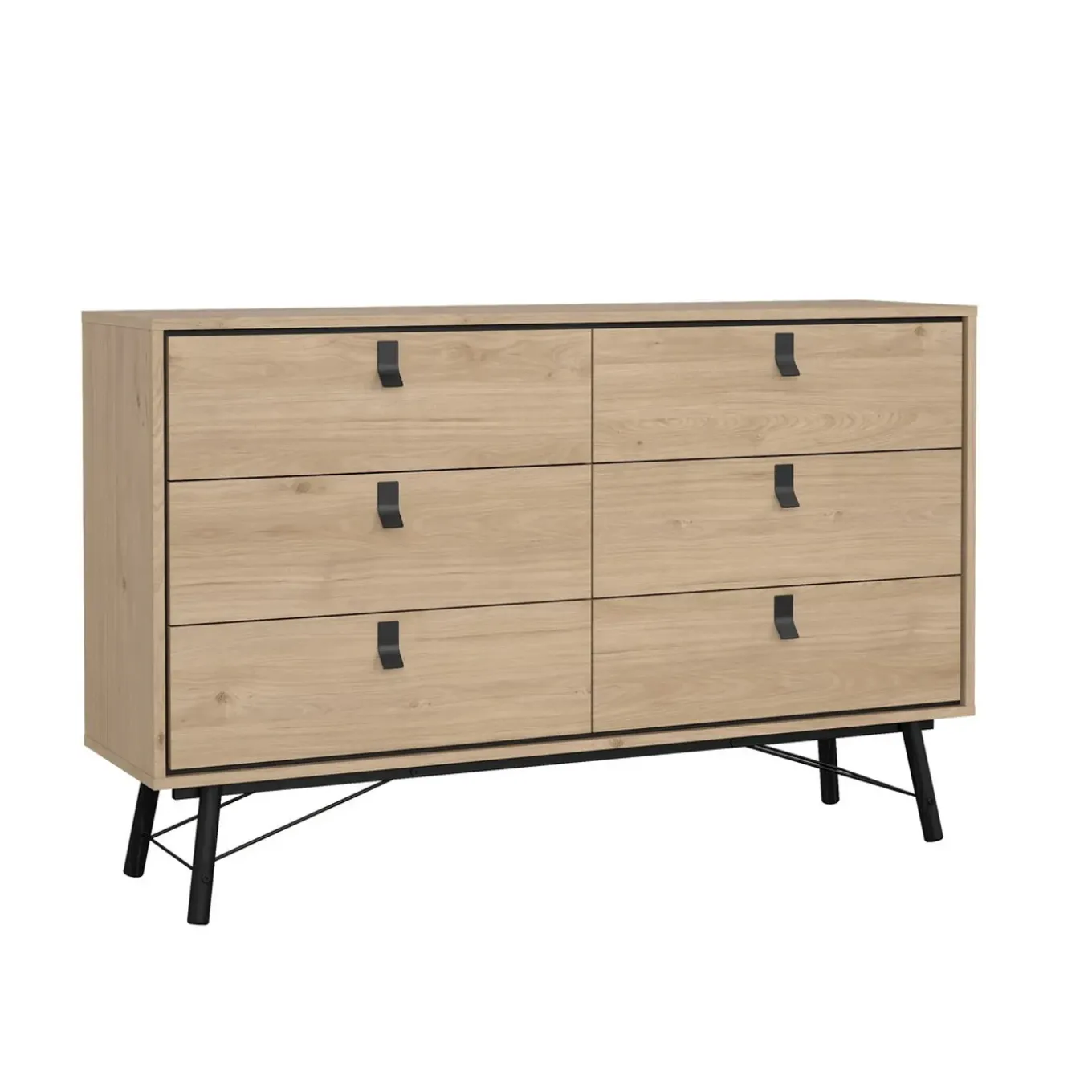 Calicosy - Dubbele Ladekast Met 6 Lades Joyce - 40,1x150,3x94,8 Cm