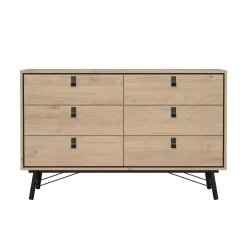 Calicosy - Dubbele Ladekast Met 6 Lades Joyce - 40,1x150,3x94,8 Cm