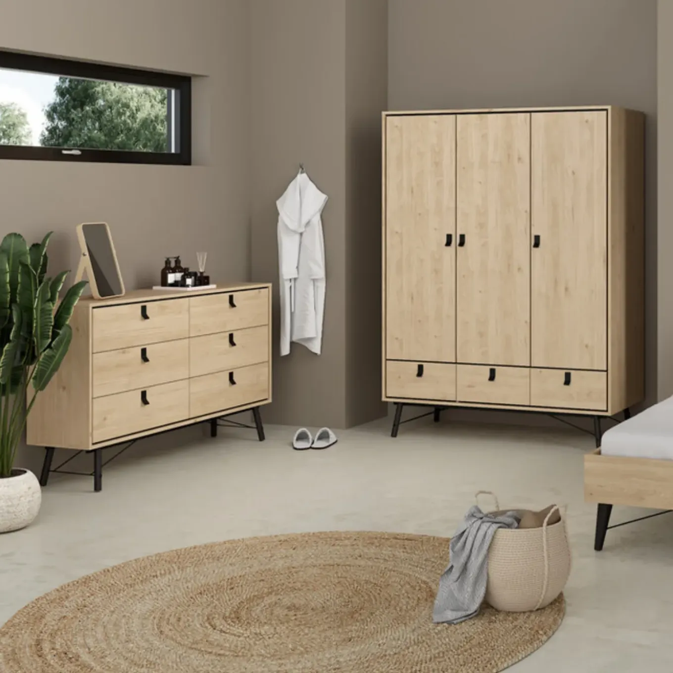 Calicosy - Dubbele Ladekast Met 6 Lades Joyce - 40,1x150,3x94,8 Cm