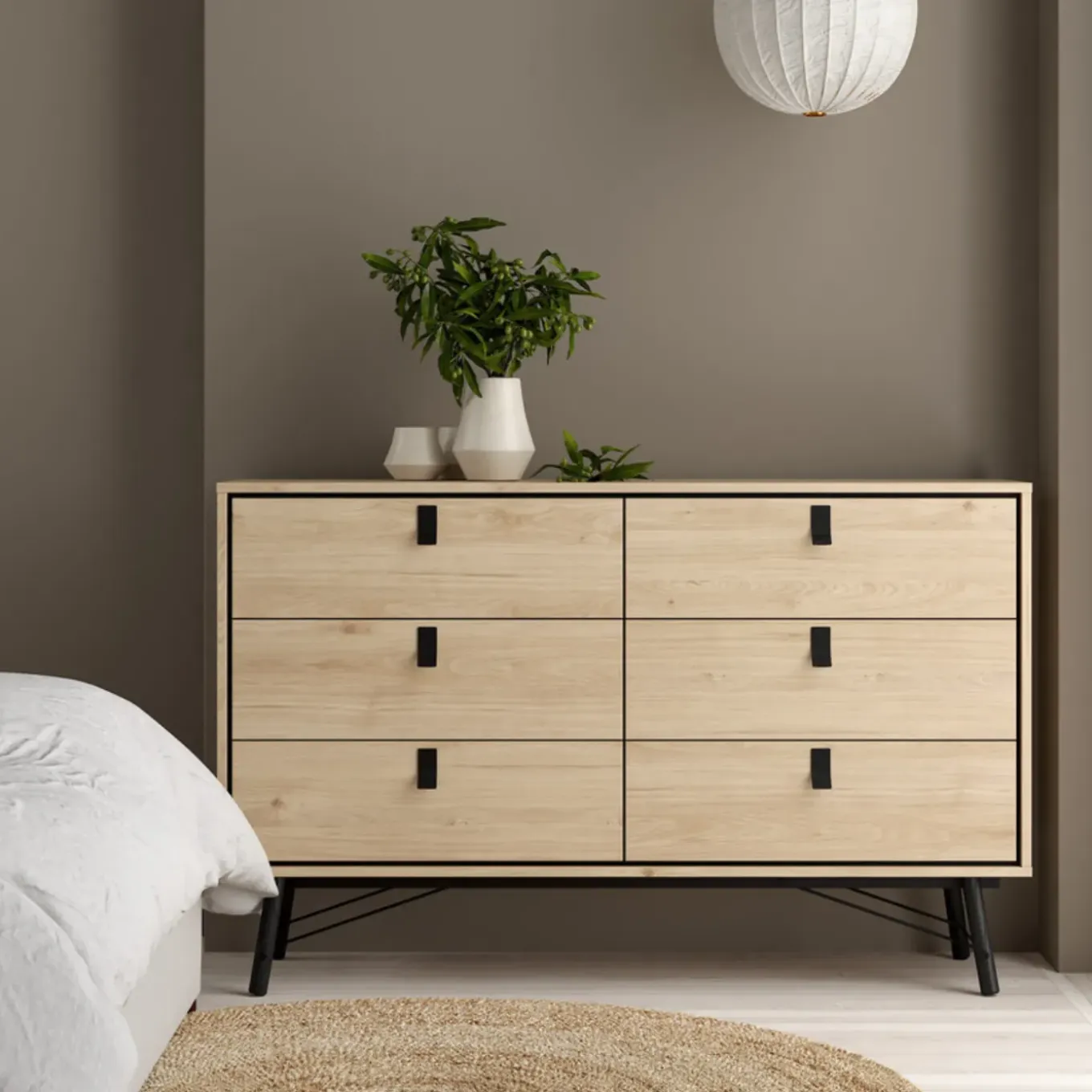 Calicosy - Dubbele Ladekast Met 6 Lades Joyce - 40,1x150,3x94,8 Cm