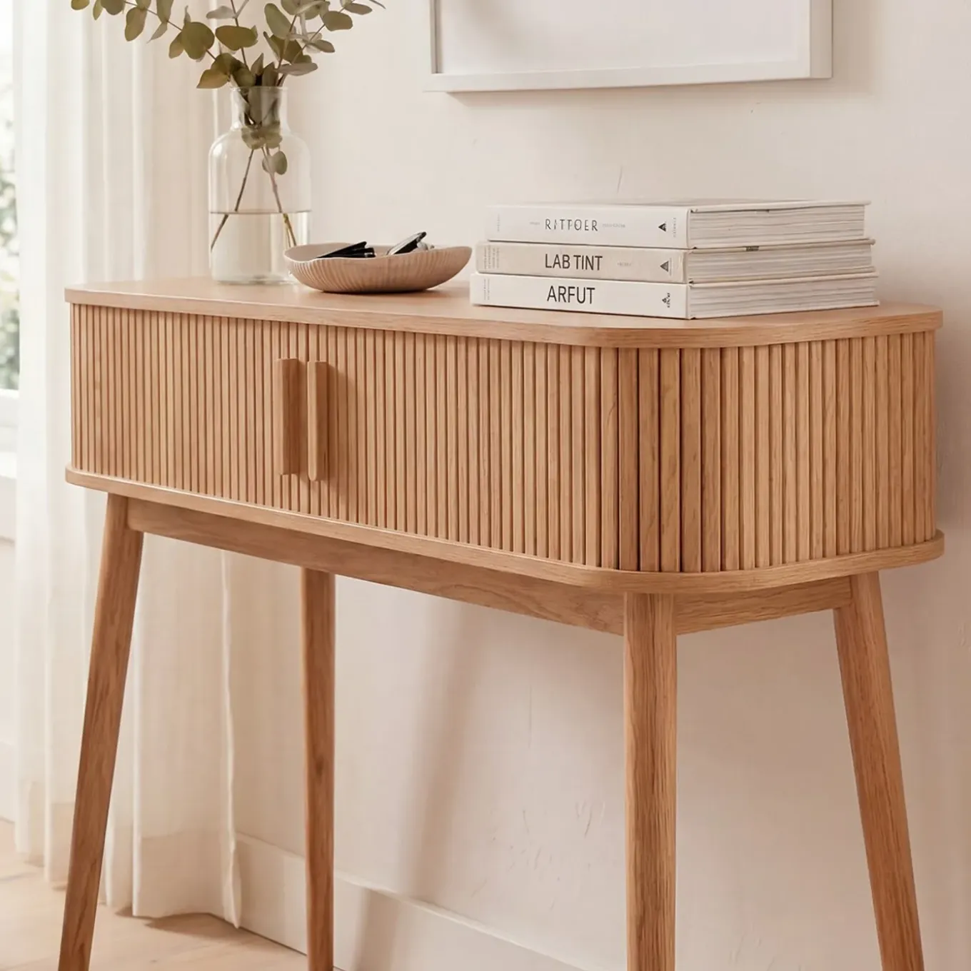 Calicosy - Ernest Design Haltafel - Licht Hout - 35x100x80,5 Cm