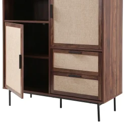 Casâme Calicosy - Hoge Kast Jetson - Donker Hout 100x39,5x120 Cm