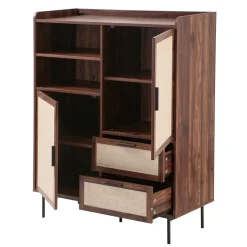 Casâme Calicosy - Hoge Kast Jetson - Donker Hout 100x39,5x120 Cm