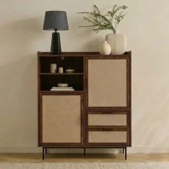 Casâme Calicosy - Hoge Kast Jetson - Donker Hout 100x39,5x120 Cm