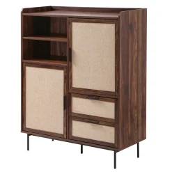 Casâme Calicosy - Hoge Kast Jetson - Donker Hout 100x39,5x120 Cm