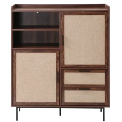 Casâme Calicosy - Hoge Kast Jetson - Donker Hout 100x39,5x120 Cm