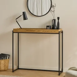 Calicosy - Jessie Design Haltafel - Licht Hout - 30x100x90 Cm