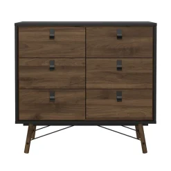 Calicosy - Joyce Dubbele Ladekast Met 6 Lades - Licht Hout - 40,1x101,8x94,8 Cm