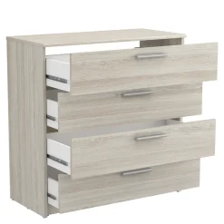 Calicosy - Ladenkast 4 Laden L79,6 Cm, Lichte Houten Afwerking - Pricy