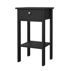Calicosy - Nachtkastje Met 1 Lade, 1 Plank Matzwart H70,1 Cm – Barcelone