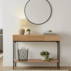 Casâme Calicosy - Tessa Console - Licht Hout - 120x35x80,5 Cm