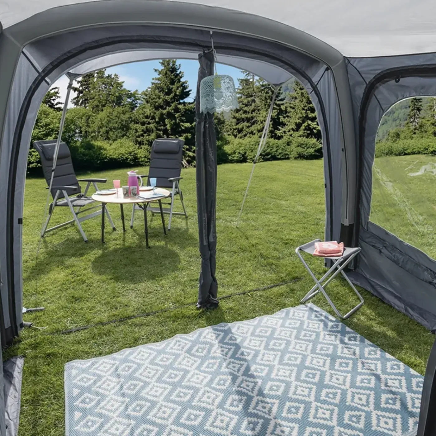 Campout - Opblaasbare Voortent Voor Camper - Grijs - 300 X 210 Cm