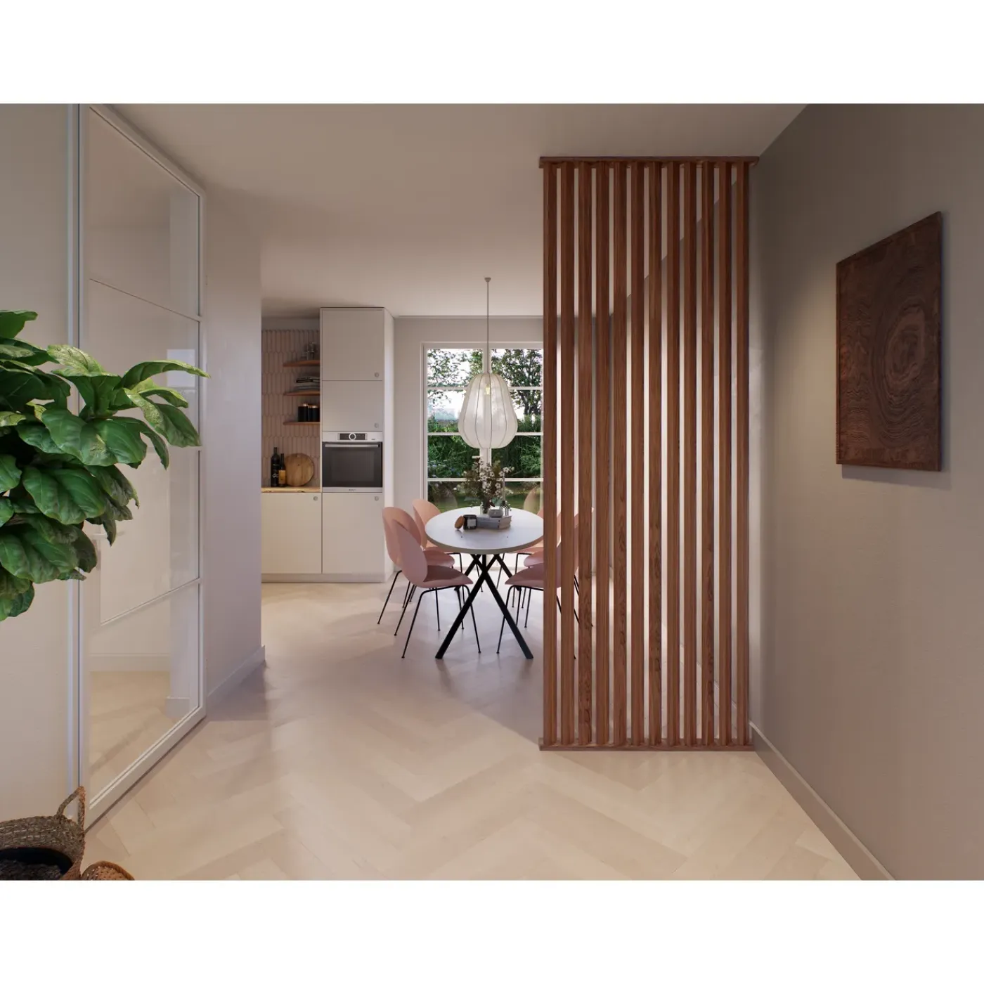 CanDo Decowall Roomdivider Spijl - Walnoot - 270cm - 30x50mm - 4 stuks