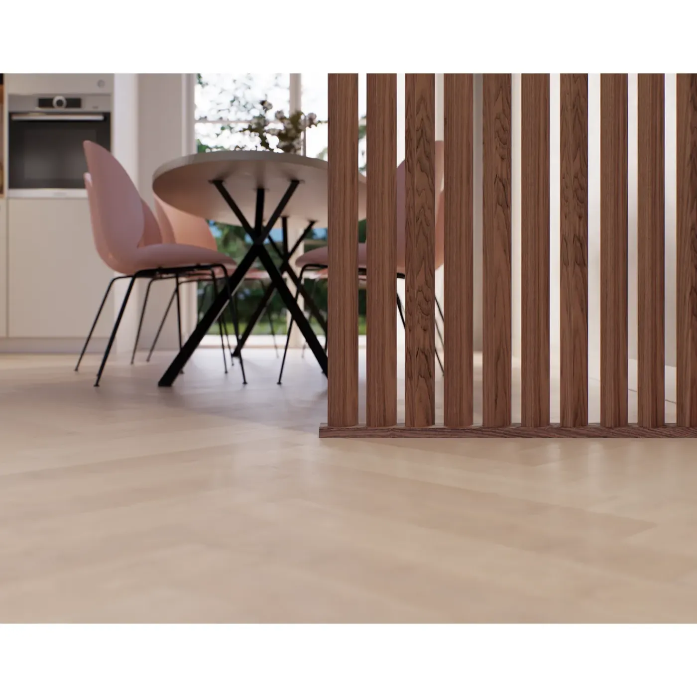 CanDo Decowall Roomdivider Spijl - Walnoot - 270cm - 30x50mm - 4 stuks