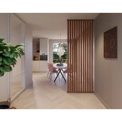 CanDo Decowall Roomdivider Vloer- en Plafondprofielset - Walnoot - Schuin
