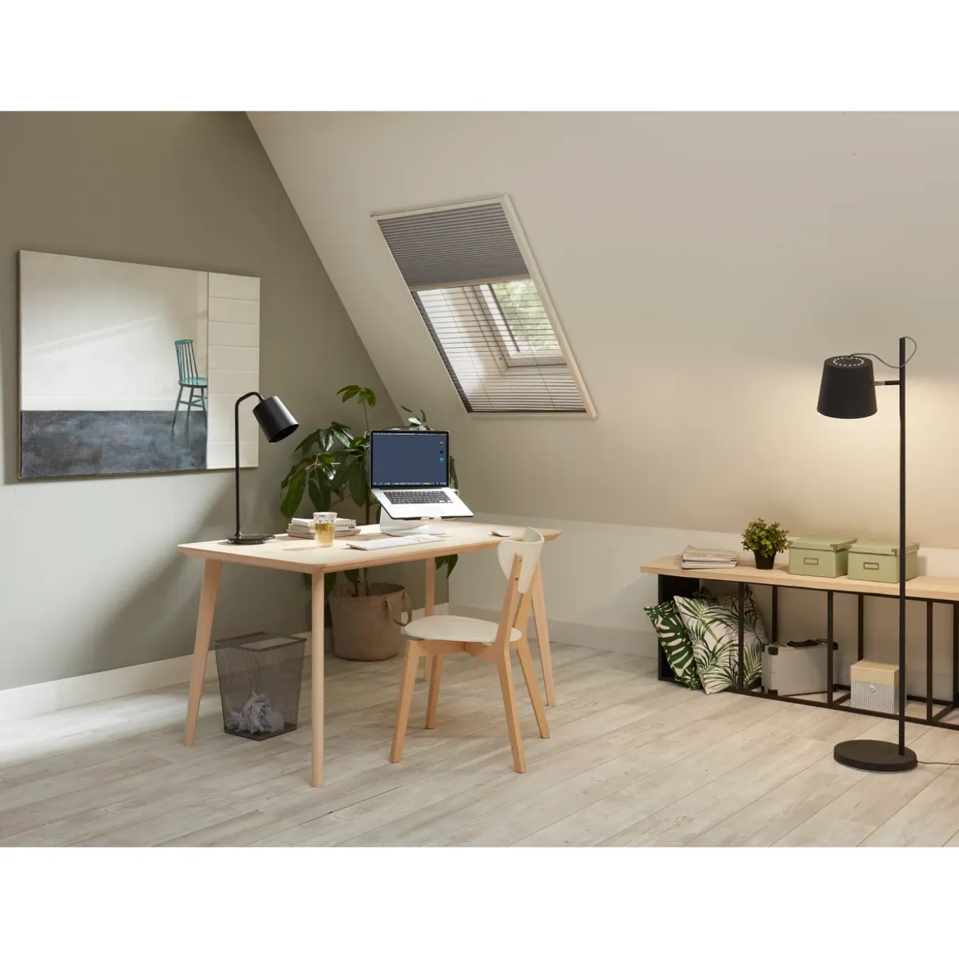 CanDo Duo-Plissé hor Dakraam Premium - 78x160cm - Wit
