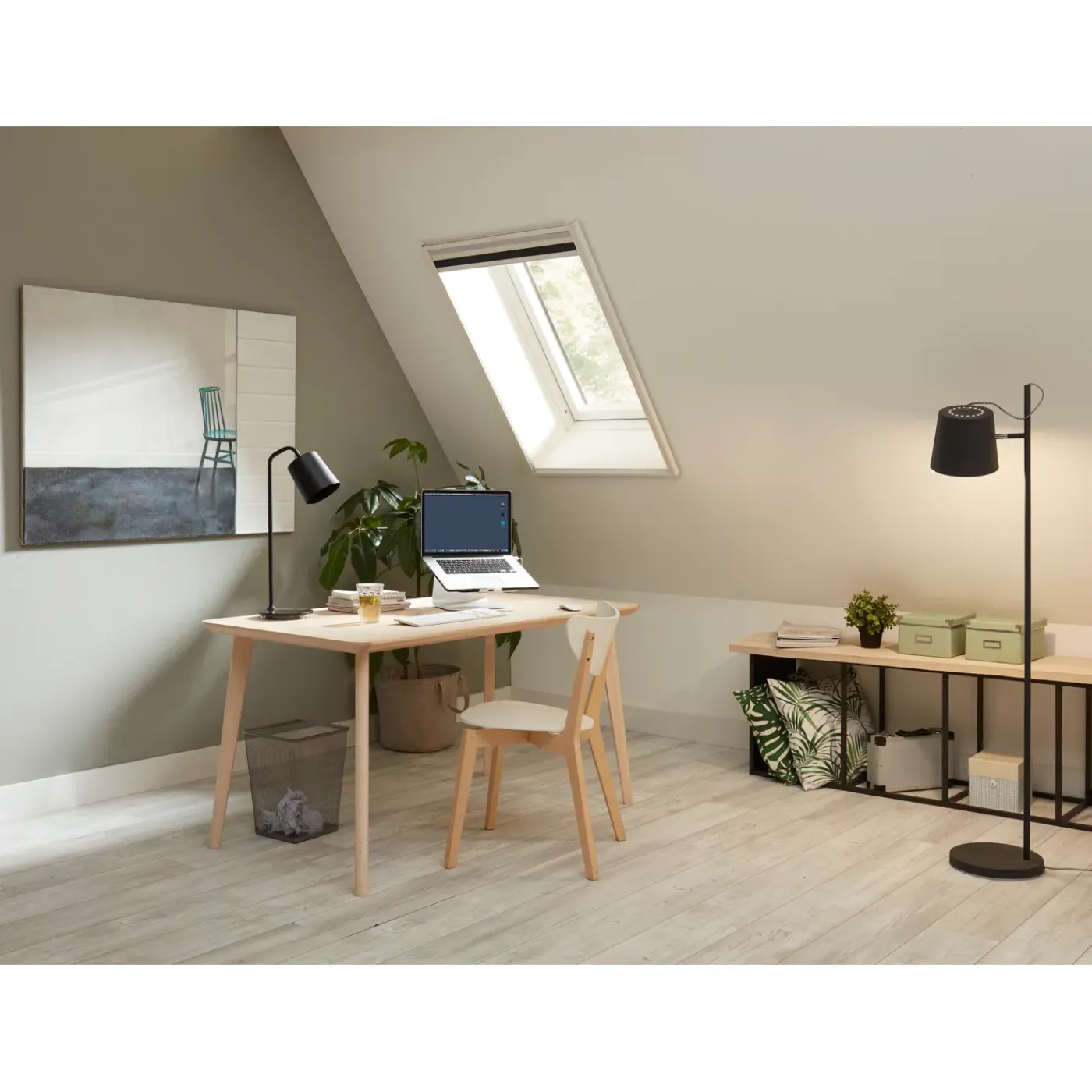 CanDo Duo-Plissé hor Dakraam Premium - 134x160cm - Wit