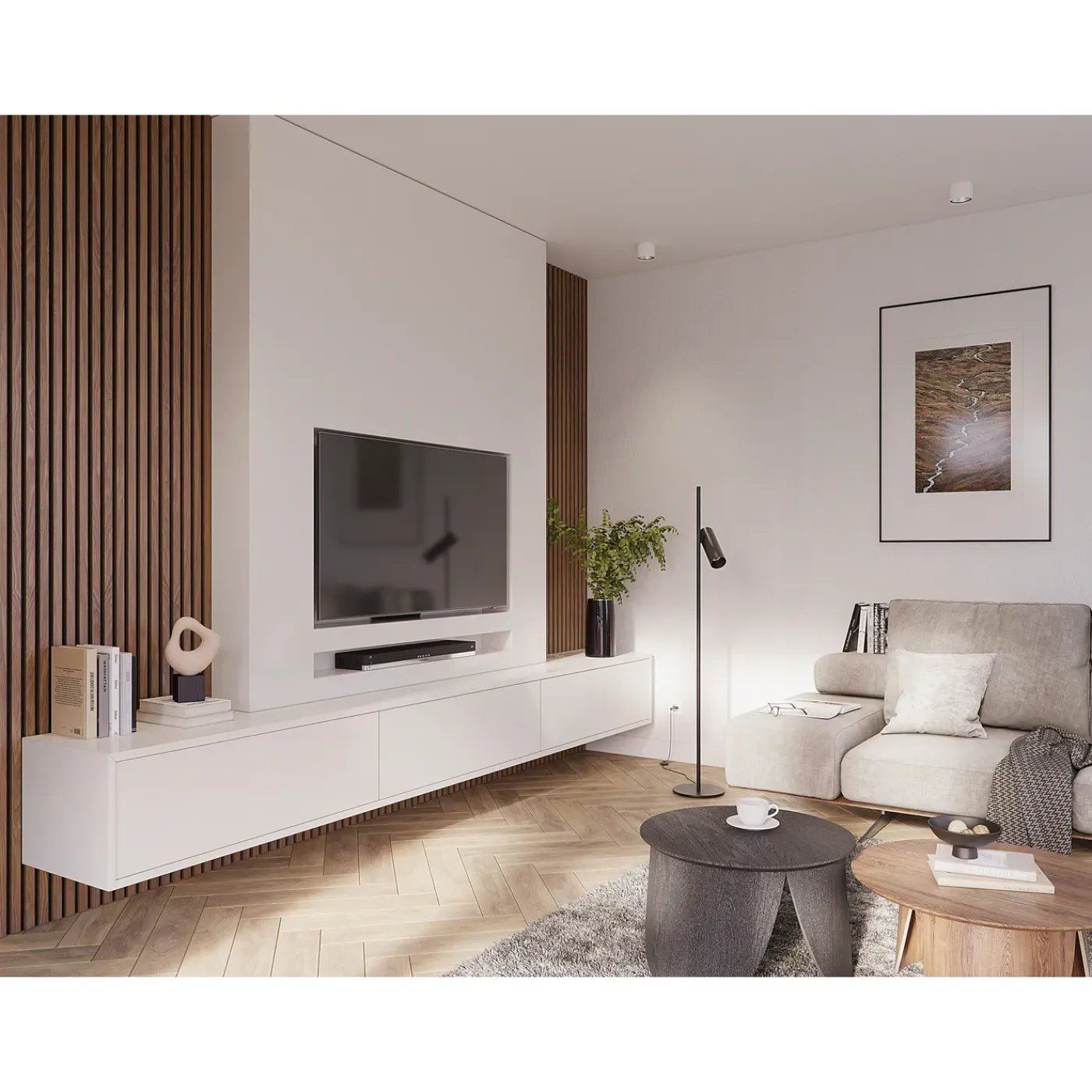 CanDo lattenwand Decowall Acoustic - Walnoot - 260x30cm - 2 stuks