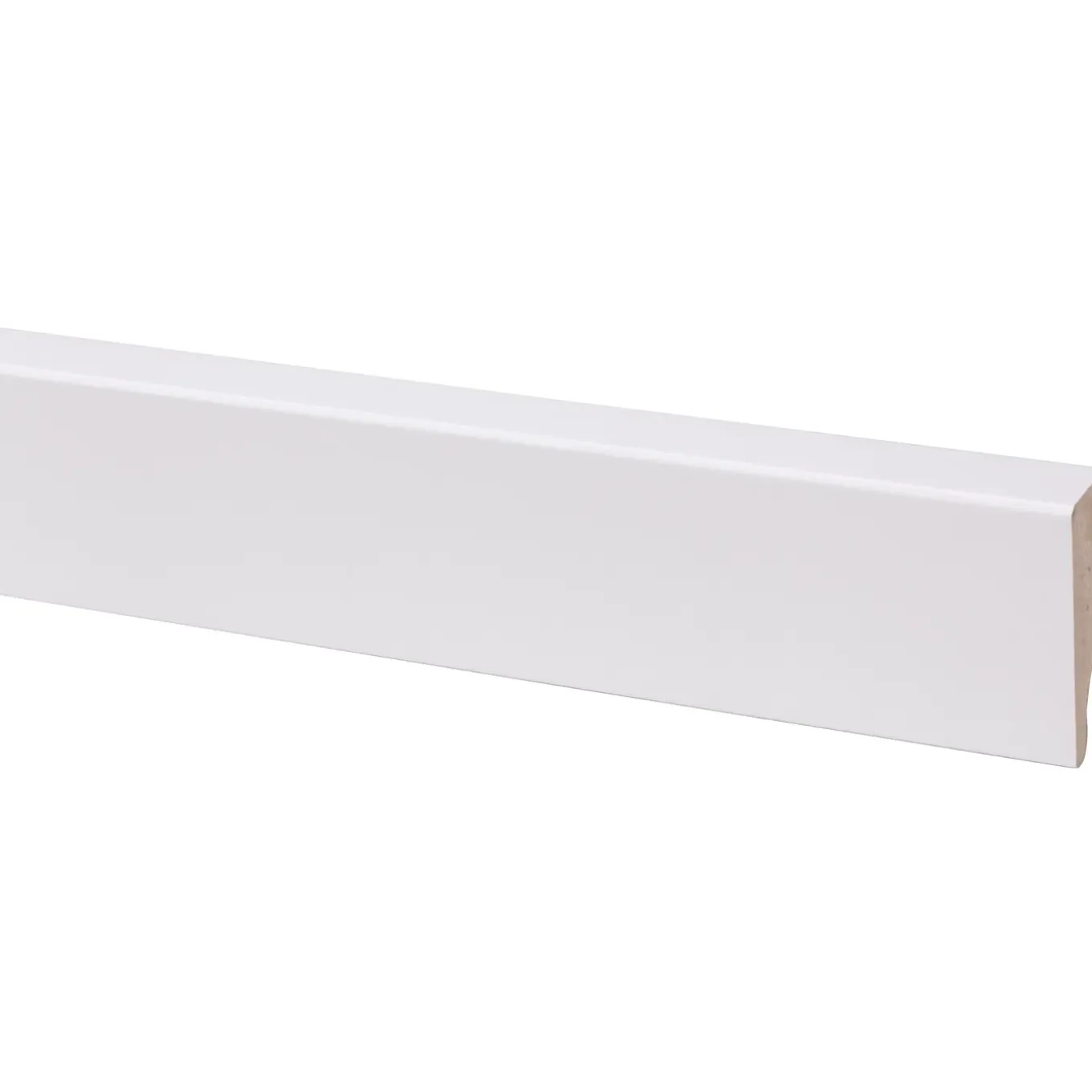 CanDo Muurplint Cubic - Helder Wit - MDF - Folie - 240cm - 19x58mm