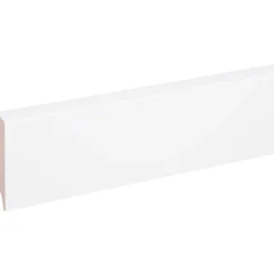 CanDo Muurplint Cubic - Wit - MDF - Folie - 240cm - 19x80mm