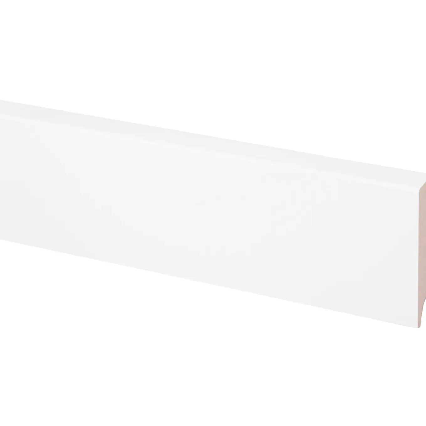 CanDo Muurplint Cubic - Wit - MDF - Folie - 240cm - 19x80mm