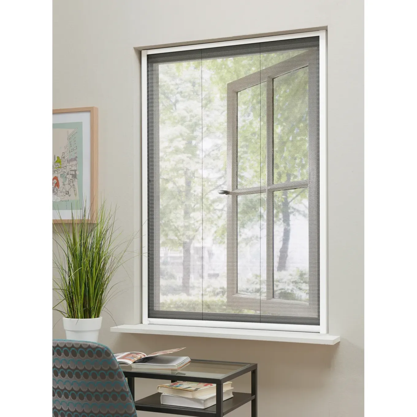 CanDo Plissé Raamhor Standard - 63x155cm - Wit