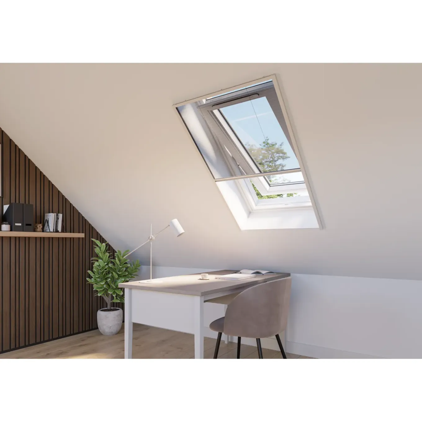 CanDo Plissé Raamhor Standard - 63x155cm - Wit