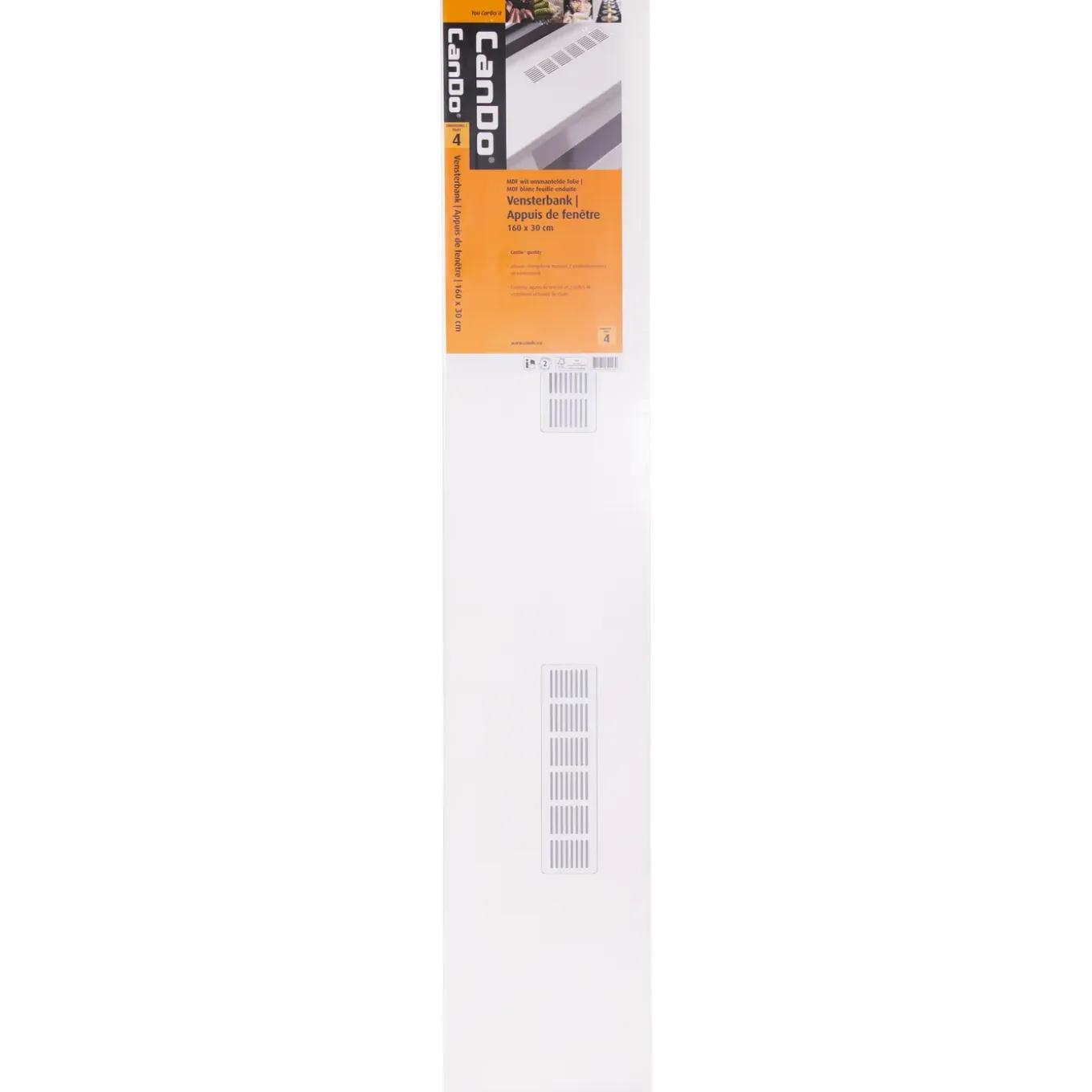 CanDo radiatorbekleding Vensterbank wit 36mm 160X30cm