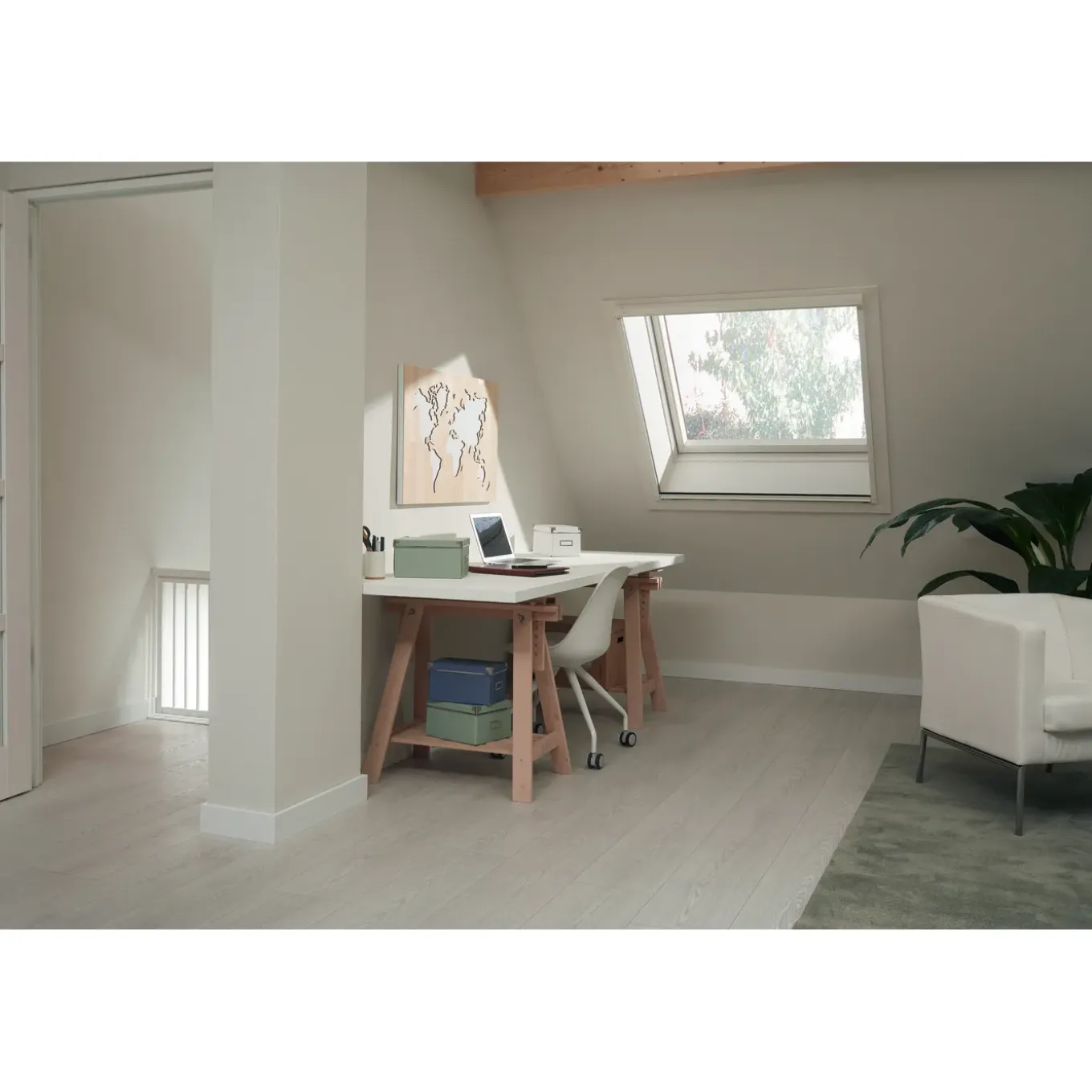 CanDo Rolhor Raam Comfort - 63x155cm - Wit