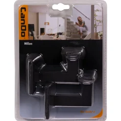CanDo trapleuninghouder Milan - Mat - Zwart - 2 stuks