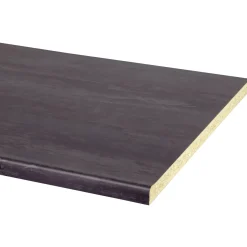 Cando - Werkblad - Aanrechtblad - Staalgrijs - Met waterkering - 302x60x2,8cm