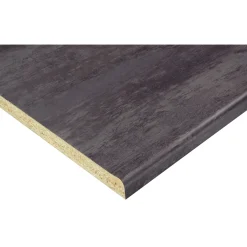 Cando - Werkblad - Aanrechtblad - Staalgrijs - Met waterkering - 182x60x2,8cm