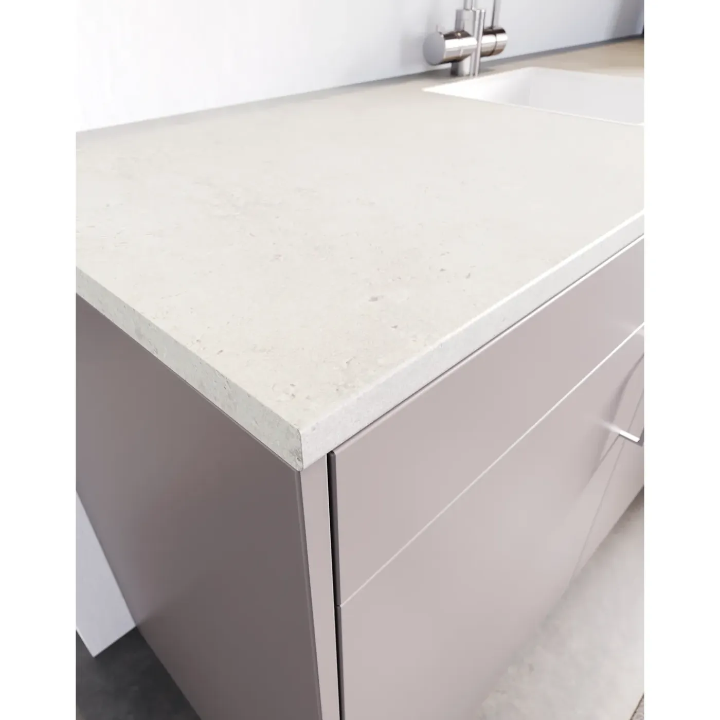 CanDo - Werkblad - Aanrechtblad - Beton lichtgrijs - 182x60x2,8cm
